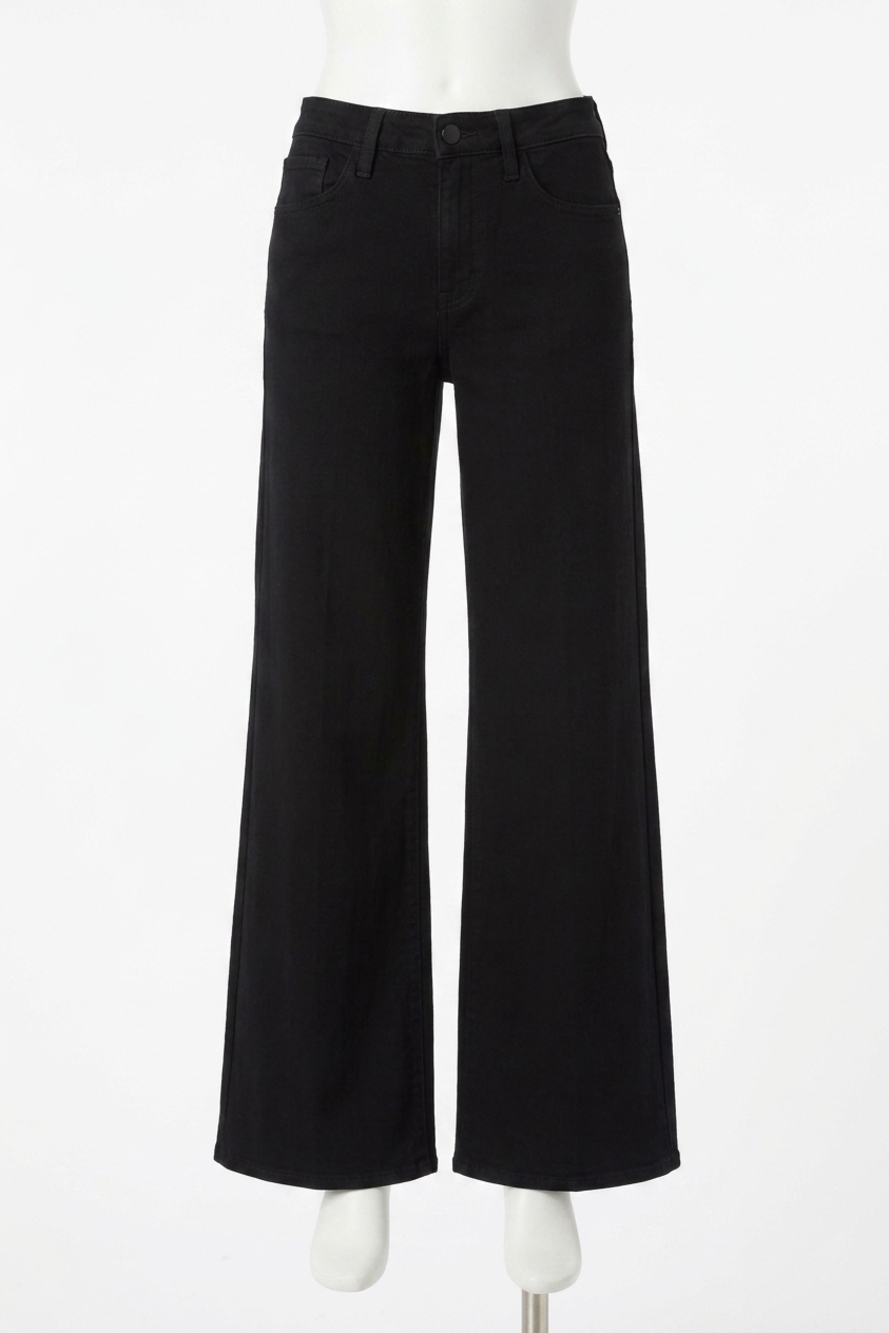 NEW JOE'S JEANS lou lou low rise wide leg jeans in black cat